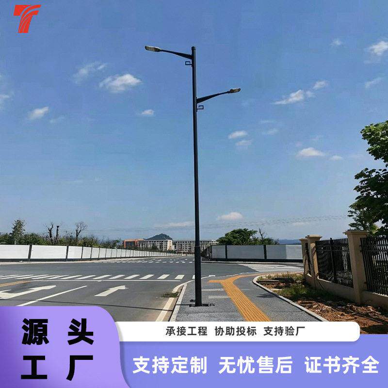 led模组路灯 12米13米150W超亮户外市政工程防水双臂低臂路灯