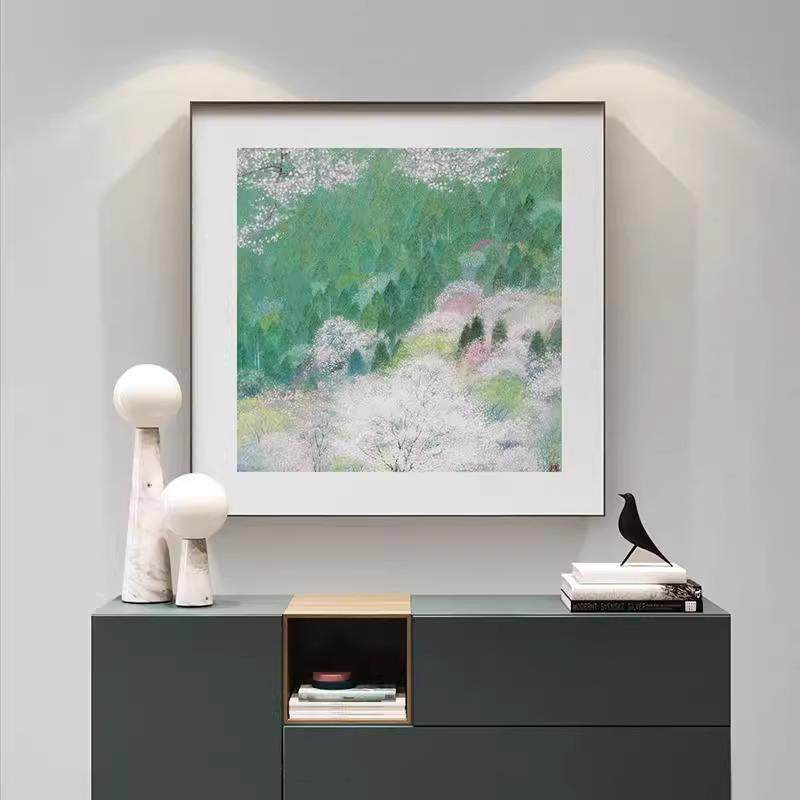 野地美树子北欧简约风客厅装饰画入户玄关背景风景唯美小清新挂画