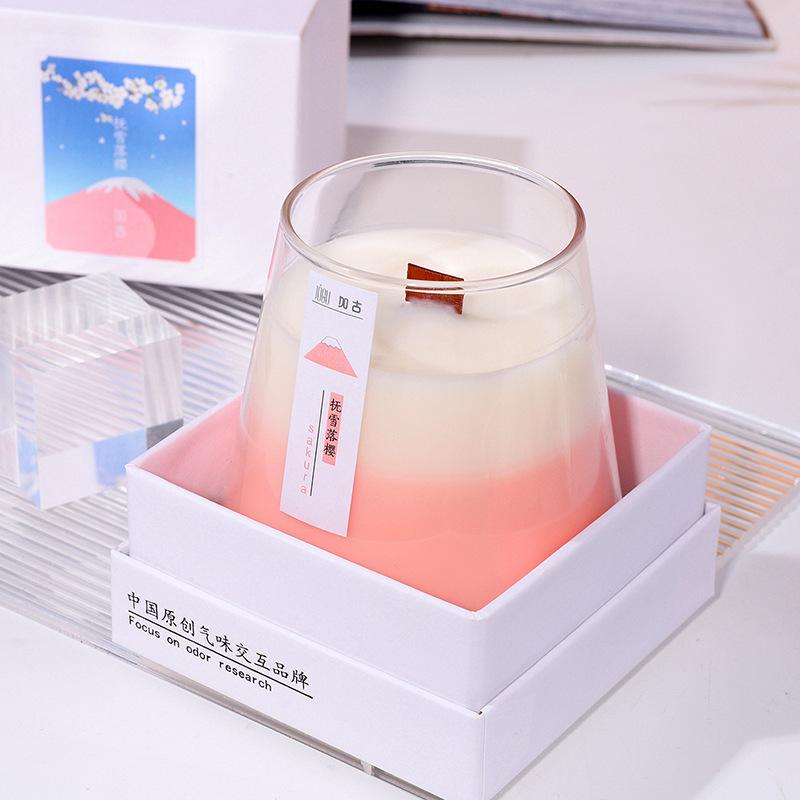 香薰香薰蜡烛蜡烛粉色白桃蜡片