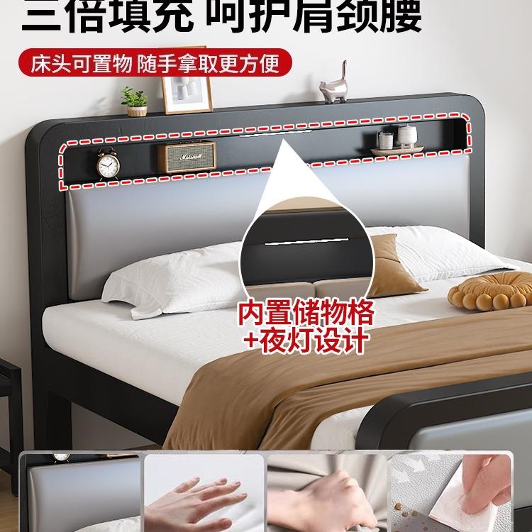 艺床双人床1米出8家用铁架床15租房用加F5M89JMS厚不铁锈钢床单米