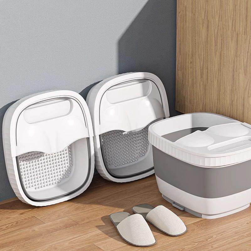 日本精选折叠泡脚桶家用洗脚盆冬天保温按摩过小腿收纳塑料足浴盆