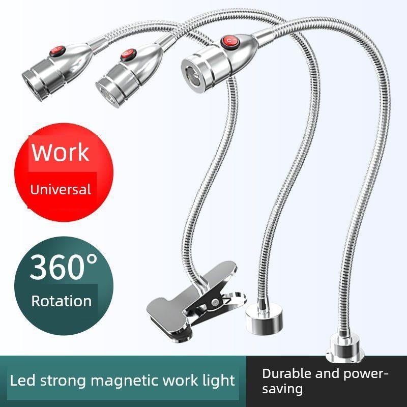 LED机床工作灯强磁铁软管磁吸数控车床维修照明台灯24v220v