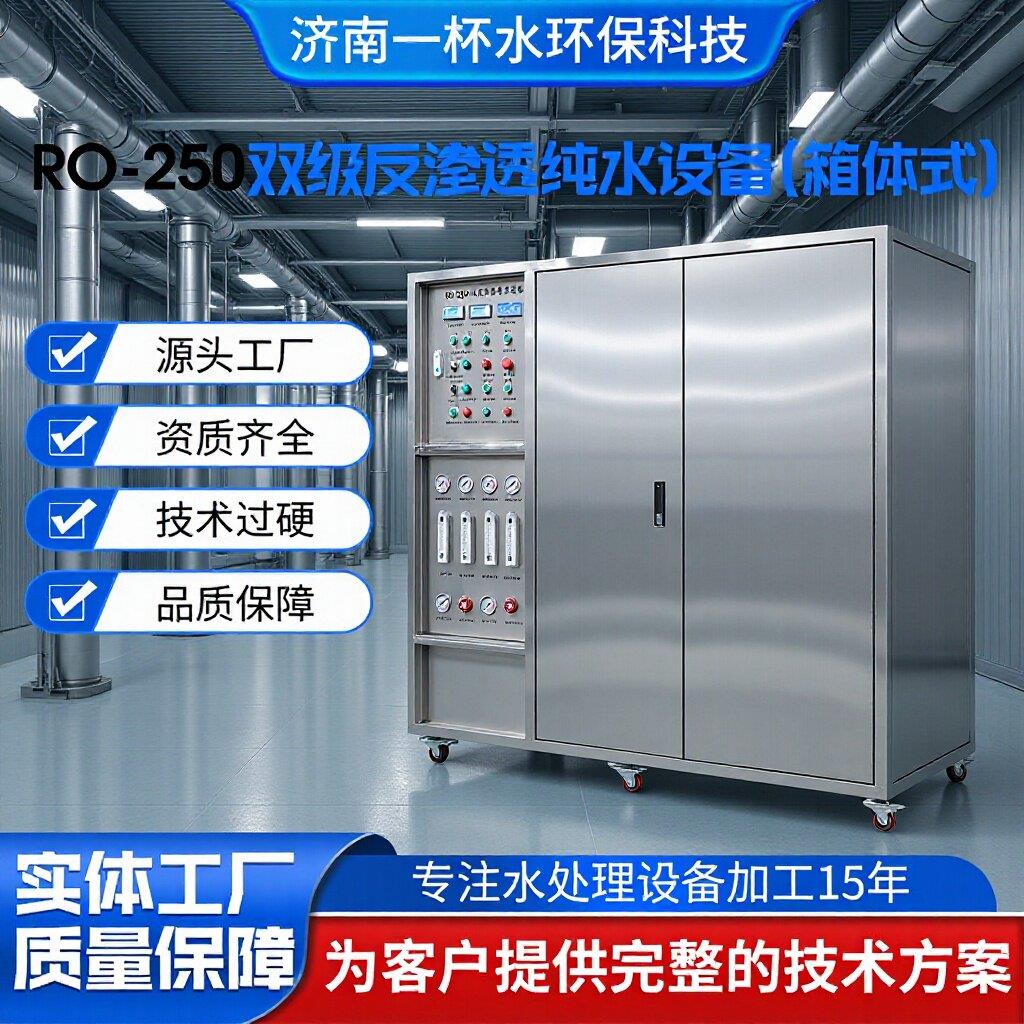 双级反渗透纯水设备RO-250箱体式厂家工业净水器反0.5吨纯水设备