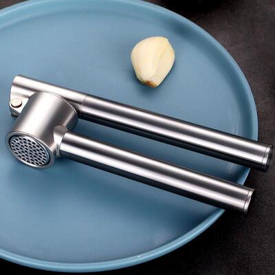 Stainless steel garlic press large extended garlic masher