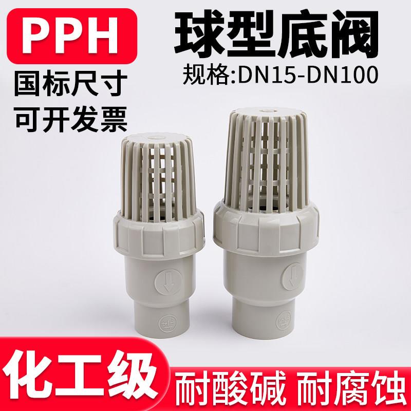 PPH底阀ppr球型止回阀水管止逆阀抽水泵底阀滤网进水花篮头莲蓬头图片