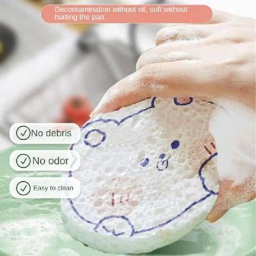 1pc Compressed Sponges Reusable Wood Pulp Cotton Sponge