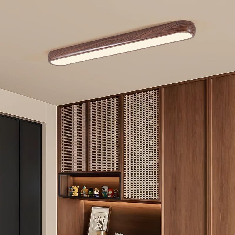 日式吸复长古胡桃木纹条走廊过道关灯新中式阳台入户玄CPT衣帽间