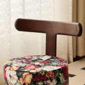 古典耐用 凳手工方凳马鞍凳时尚 复古轻奢大花棉麻花凳子升级款 换鞋