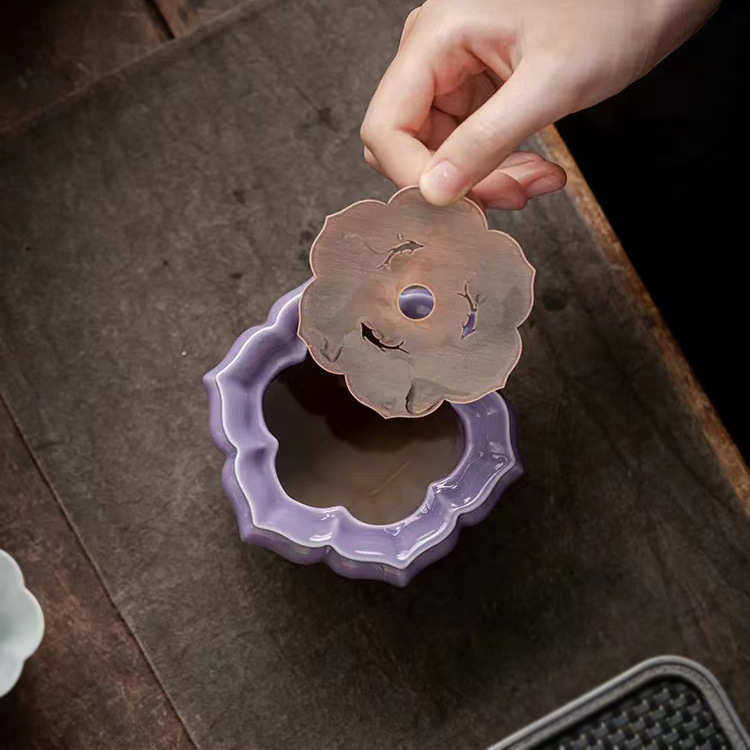 鱼纹镂空花口建水 菱形花瓣陶瓷壶承 优雅小资文人干泡茶盘小水盂,餐饮具,茶具礼盒,淘宝优惠券,粉丝福利购,淘宝优惠卷