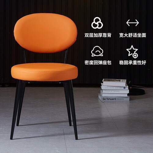 家用高级化妆椅现代简约设计师轻奢椅子奶油靠背餐桌椅北欧餐厅凳
