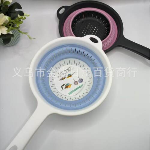 Expandable Drainage Basket, Round Vegetable Washing Basket,