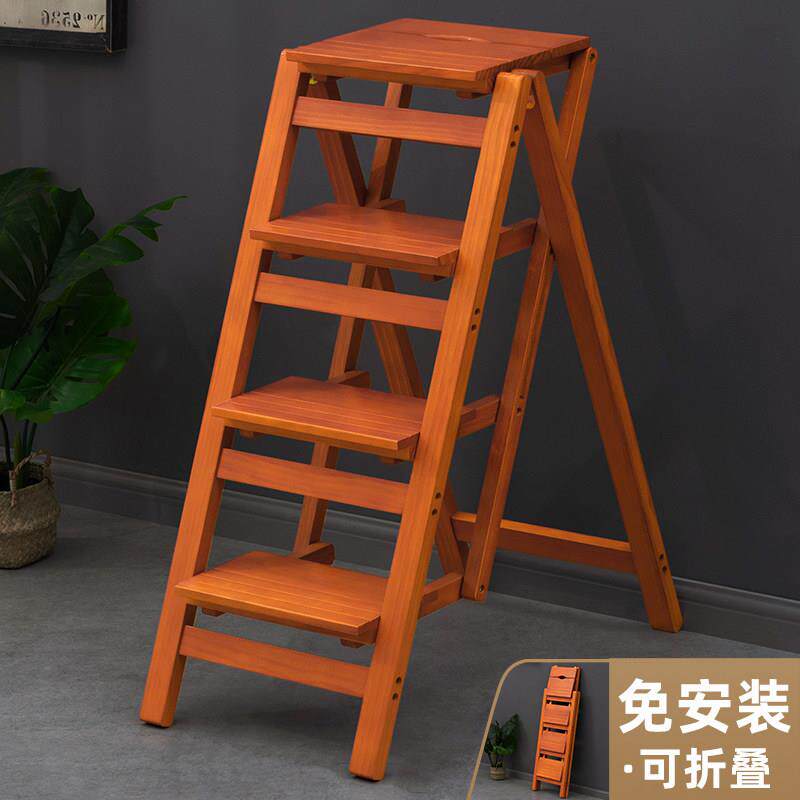 实木折叠梯椅家用梯子椅子两用梯凳室内多功能登高踏板楼梯