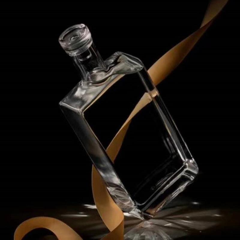 白酒瓶小酒瓶500ml自酿酒瓶玻璃小酒瓶分装瓶200ml带山底观云酒瓶