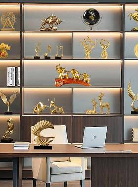 客厅柜子摆件高级感复古家居客厅电视柜酒柜装饰品办公室摆设家居