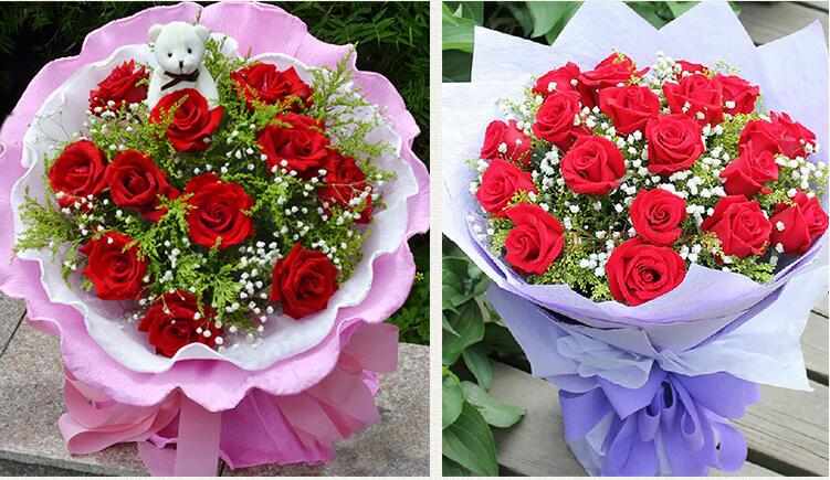 彩色皱纹纸卷边纸伸缩纸手揉纸diy手工材料玫瑰花鲜花花束包装纸详情9