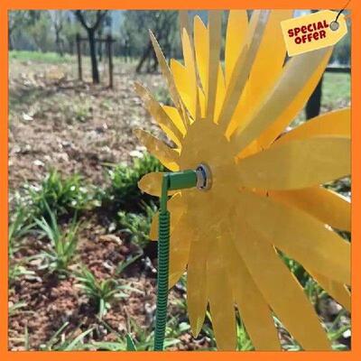 AD08-Sunflower Windmill 75Cm/29.5In Metal Sunflower