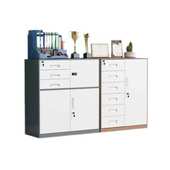 简约办公柜文件柜矮柜铁皮文件柜密码 锁保险柜家用桌下抽屉柜资料