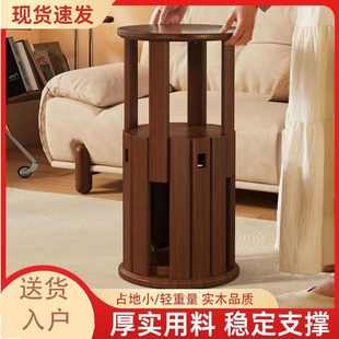 凳子 仿实木叠叠茶几家用多用途叠放组合餐厅圆凳餐桌板凳吃饭中式