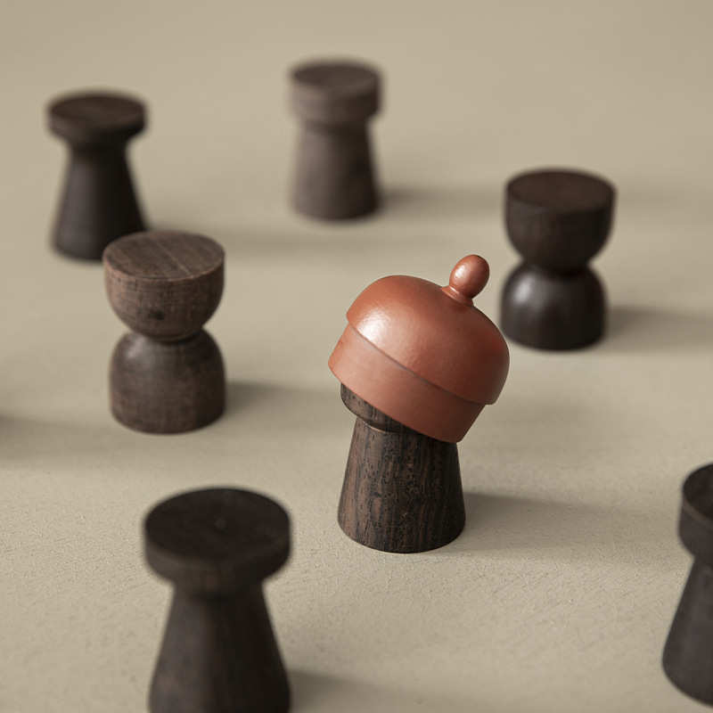 檀木盖置盖托纯手工侘寂风茶托摆件中式功夫茶具配件家用泡茶壶托