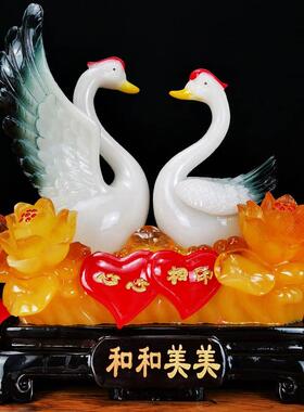采购产品天鹅饰品和美美家居客厅电视柜酒柜装饰工艺品婚礼礼品