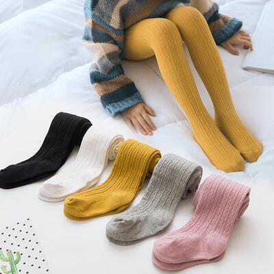 Baby Girl Tights Warm Leggings Kids Pants Solid Cotton Child