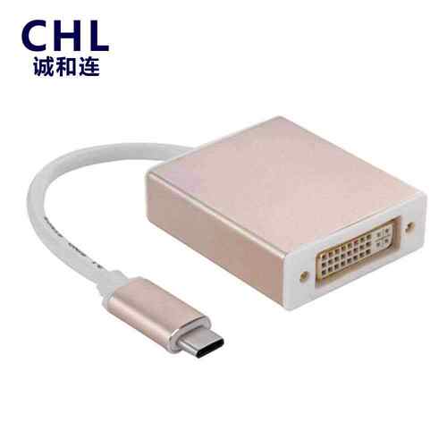 高清1080P USB3.1 Type-C to DVI转接线 MACBOOK电脑视频线 TC06