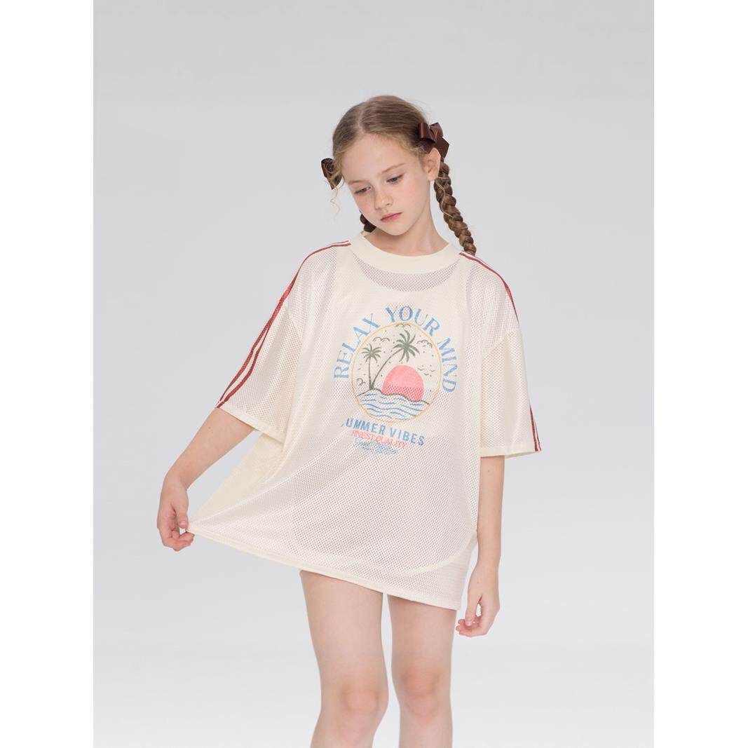 法国BADNUT儿童分体泳衣女童2025夏季新款防晒三件套度假泳衣