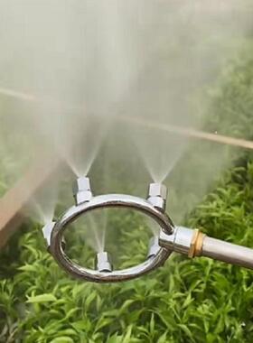 高压雾化圆形喷头电动喷雾器喷雾头打药五孔环形喷头不锈钢喷雾头