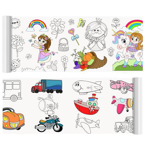 幼儿园儿童涂鸦画卷绘画油画布