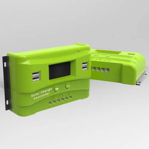 10A太阳能控制器12V/24V光伏发电控制器带LCD屏USB