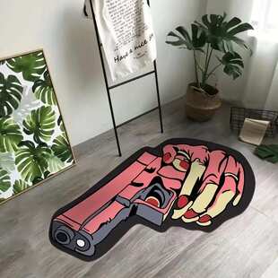 防滑衣帽耐脏风哥特家用垫卧室现货间客厅不规则玄门地创意加厚