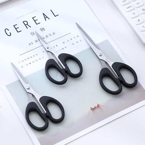 Small portable stainless steel scissors, suitable for office