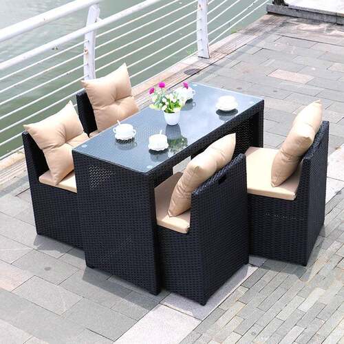 户阳庭院椅室外露天台藤编桌椅桌组合露外桌椅5284台餐桌休闲椅外