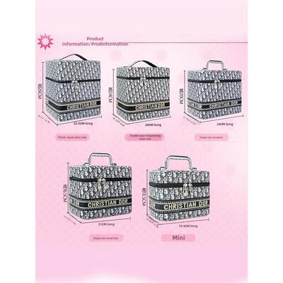 Women Professional Suitcase Makeup Box Make Up Cosmetic Bag