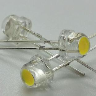 f5草帽0.2w暖白光工厂供应直插短脚8 9lm3000K金线焊接低光衰高亮