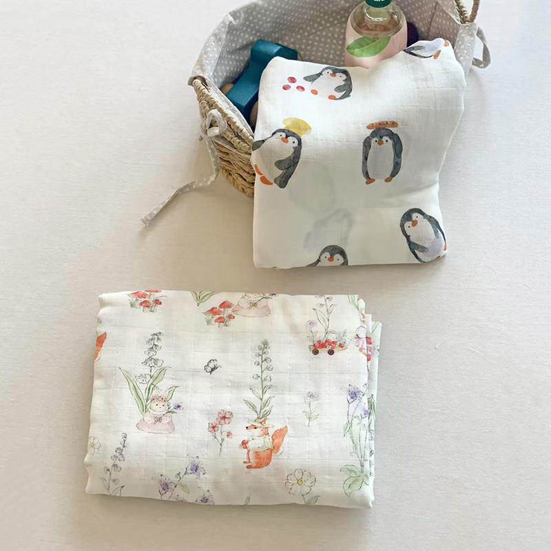 夏季A类婴儿竹纤维纱布毯子儿童宝宝薄款单层午睡凉感空调盖毯被