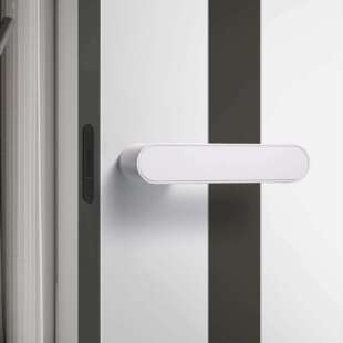 极简磁吸把门锁通用型家用锁具音白门T50白色室内房门锁卧室卫生