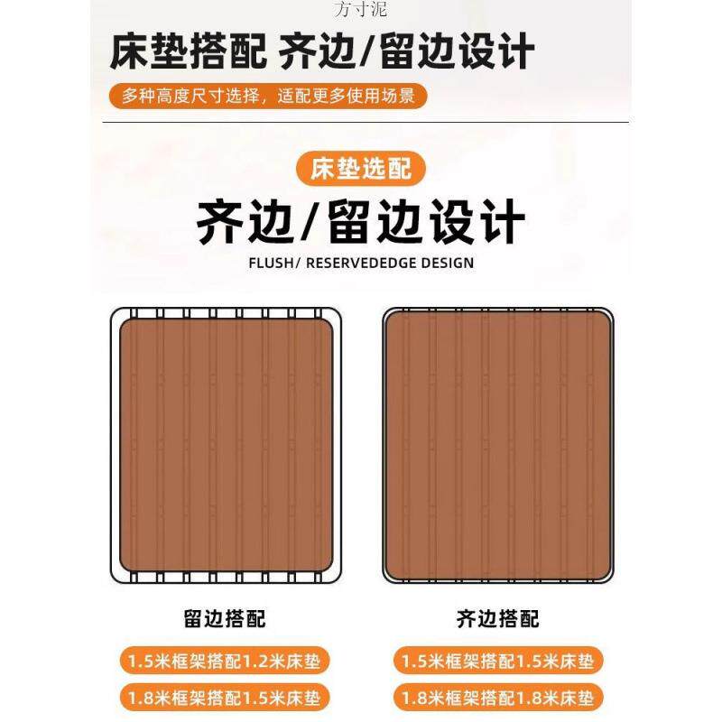 实卧木床日式榻米床架榻出租房骨架落主双ZXT人地台家用防潮木板