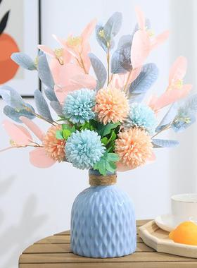 高档假花仿真花摆设餐桌花摆花轻奢干花花束茶几客厅花艺装饰摆件