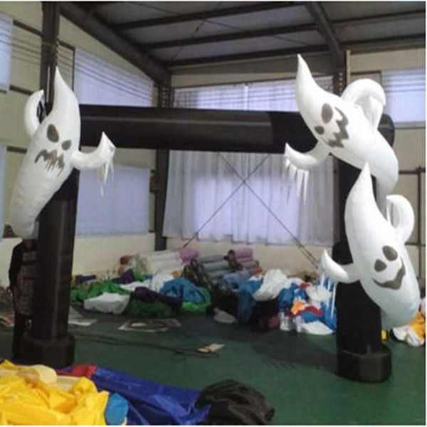 美酒吧万圣节商场南瓜气装饰大型充气骷髅头发光陈卡通吊挂道具模