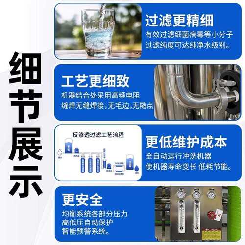 反大水型RO渗透设备离水处理商用净器直饮水机超纯水949去子水设