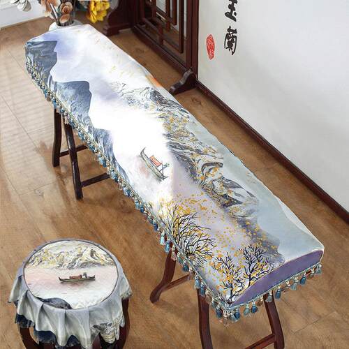 【渔舟唱晚】古筝防尘罩高档古筝盖布中国风敦煌古筝琴罩套加厚