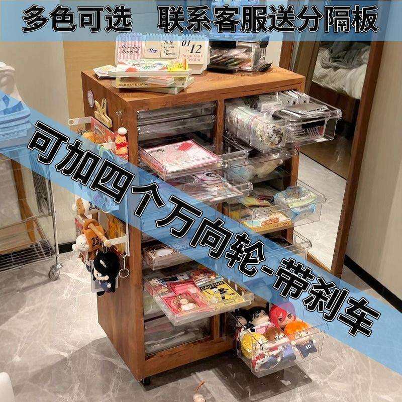 家用可移动收纳柜带轮抽屉式A4纸文件柜甲油胶美妆饰品烘焙手胀柜