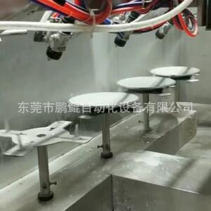 东莞铸铁锅盖搪瓷喷漆机厨房锅小型自动喷涂设备炖汤锅碗盘喷色机