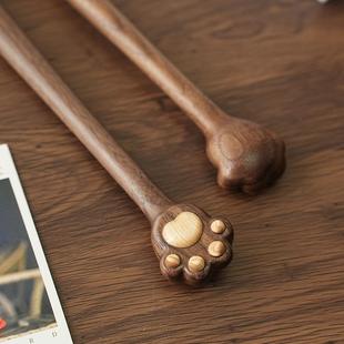 猫爪痒痒挠原创设计不求人多功能背部挠痒耙子黑胡桃实木抓痒神器