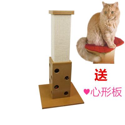 正品美国mart猫罗马猫爬架猫窝猫树跳柱平板台猫抓板柱猫s爪剑麻