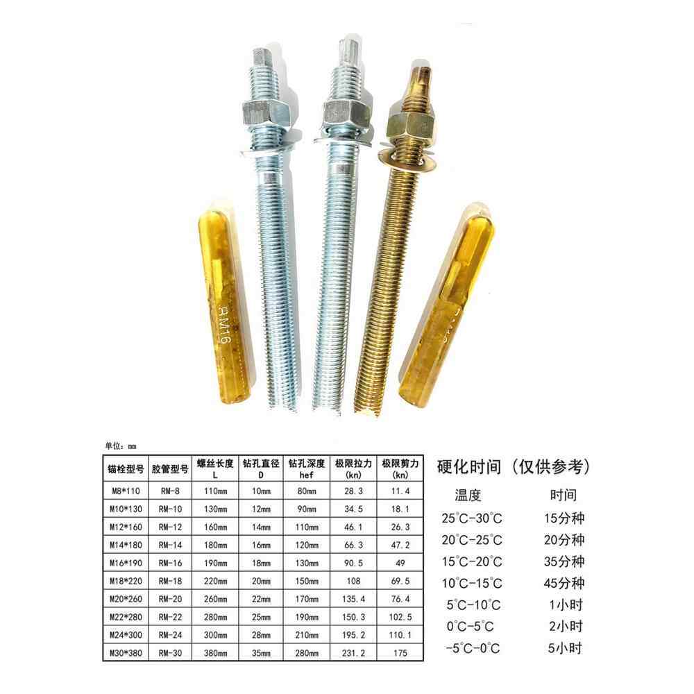 化学栓高强度倒锥形化学锚栓膨胀螺丝8.8M级M7441M2螺16M18M20M24
