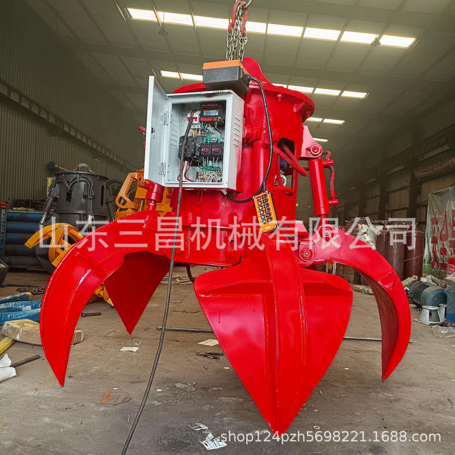 小型六瓣抓垃圾废弃物抓梅花抓仓储行车吊莲花抓钢机