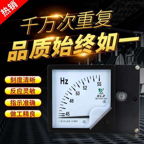 TENGEN天正电气6L2-H频率表赫兹表45-55HZ仪表板表380V 50HZ 20MA