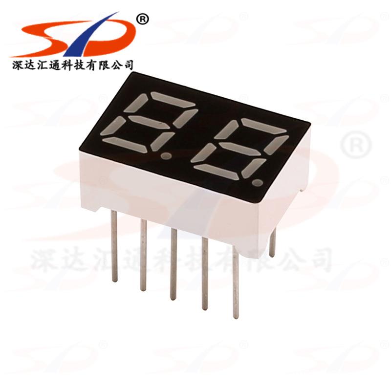 LED七段数字管家用显示屏深达厂家直供0.28英寸两位红光共阳2821B
